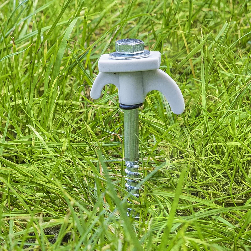 ProPlus Tentharing 20cm metaal schroefbaar met kunststof haak 6 stuks in polybag