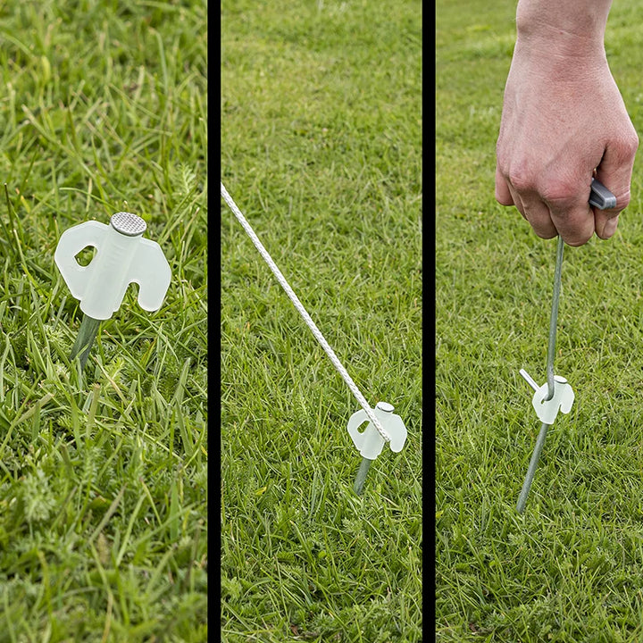 ProPlus Rotspen 20 cm metaal met glow-in-the-dark haak - set van 20 stuks in koffer