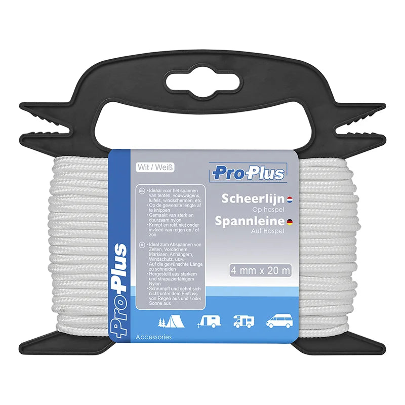 ProPlus Scheerlijn 4mm x 20m wit op haspel