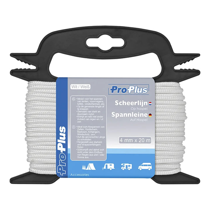 ProPlus Scheerlijn 4mm x 20m wit op haspel