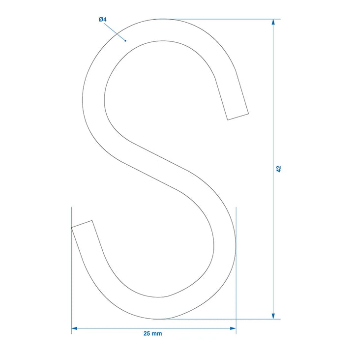 ProPlus S-haak Ø4mm 4,4x2,1cm
