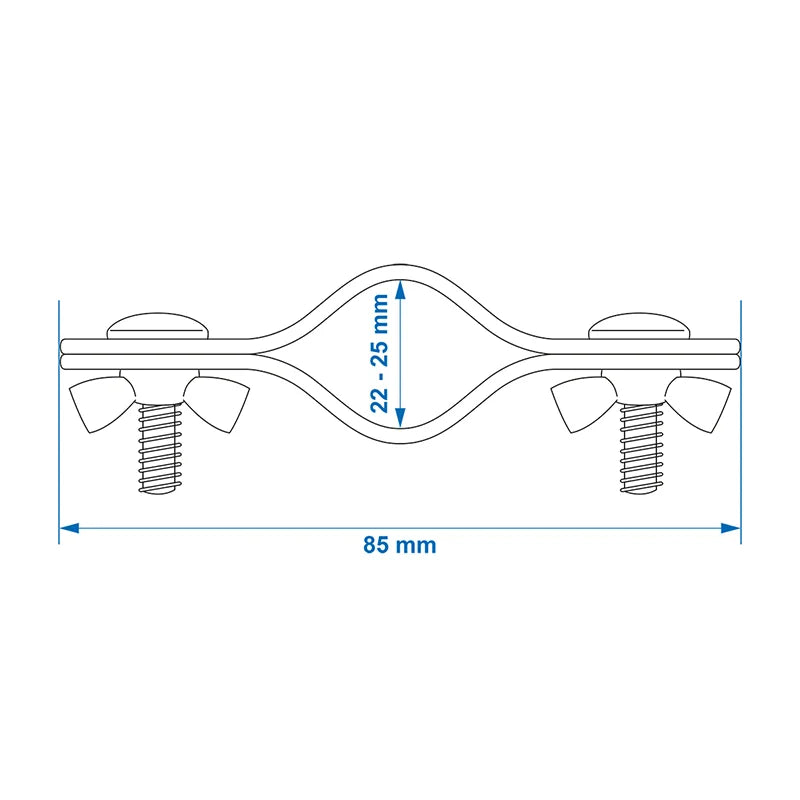 ProPlus Daksteunklem dubbel 22-25mm