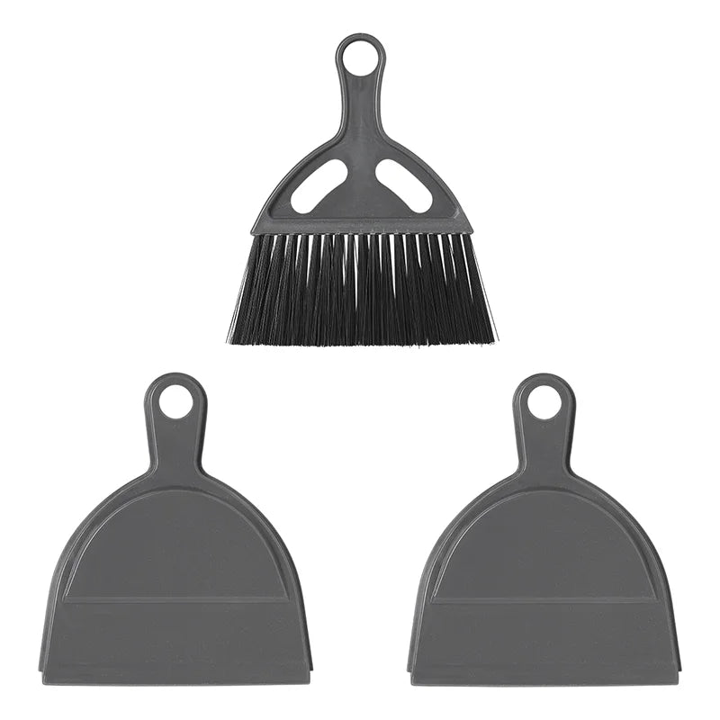 ProPlus Mini Stoffer en Blik - 17 x 1.5 cm - Zwart/Grijs