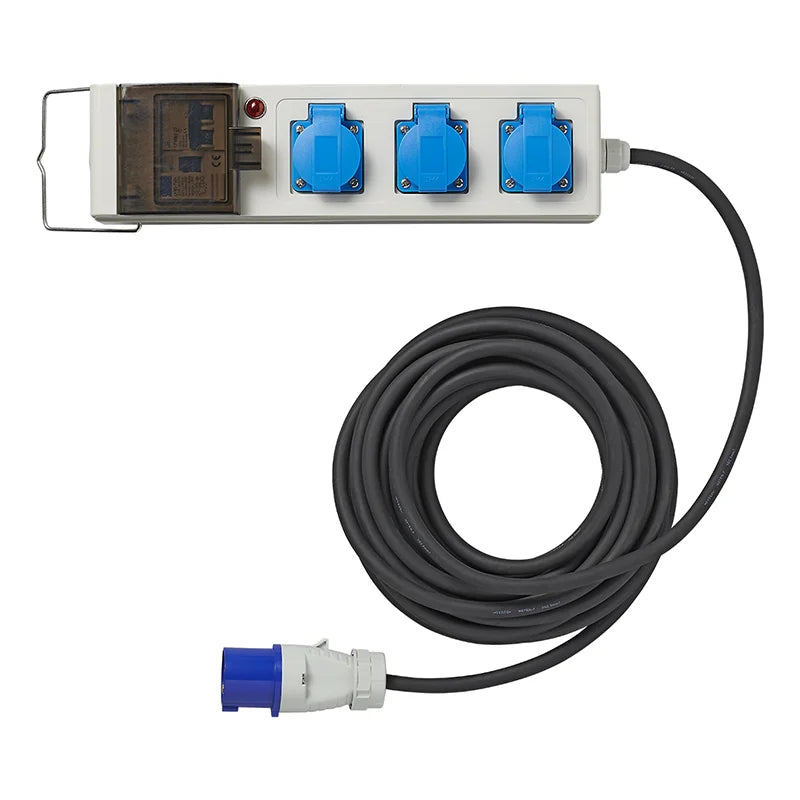 ProPlus Tent-/vouwwagen unit 10M 3x1,5mm² met MCCB en ALS + 2xUSB