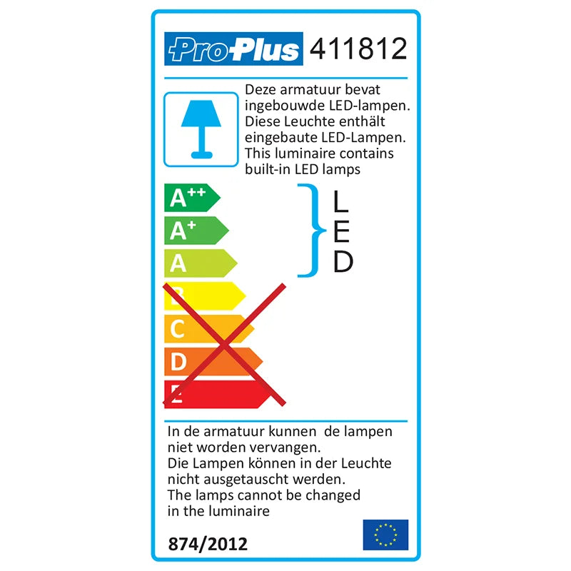 ProPlus Plafonnière / opbouwarmatuur 3-leds 12V 290lm ø95x25mm