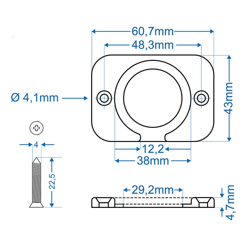 ProPlus Inbouw- / installatieframe enkelvoudig in blister