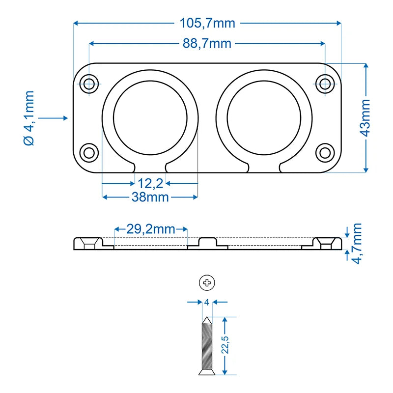 ProPlus Inbouw- / installatieframe tweevoudig in blister