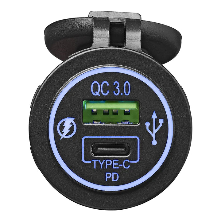 ProPlus USB snellader inbouw 2-weg 12/24V 3A type A + C