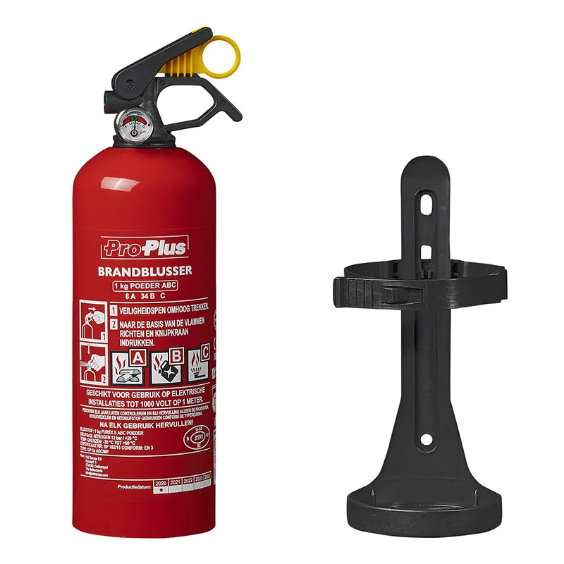 ProPlus Brandblusser met Manometer - Poeder - Brandklasse ABC - 1 kilo