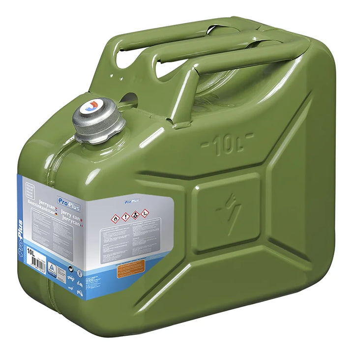 ProPlus Jerrycan 10L metaal groen met magnetische schroefdop UN- &amp; TüV/GS-gekeurd