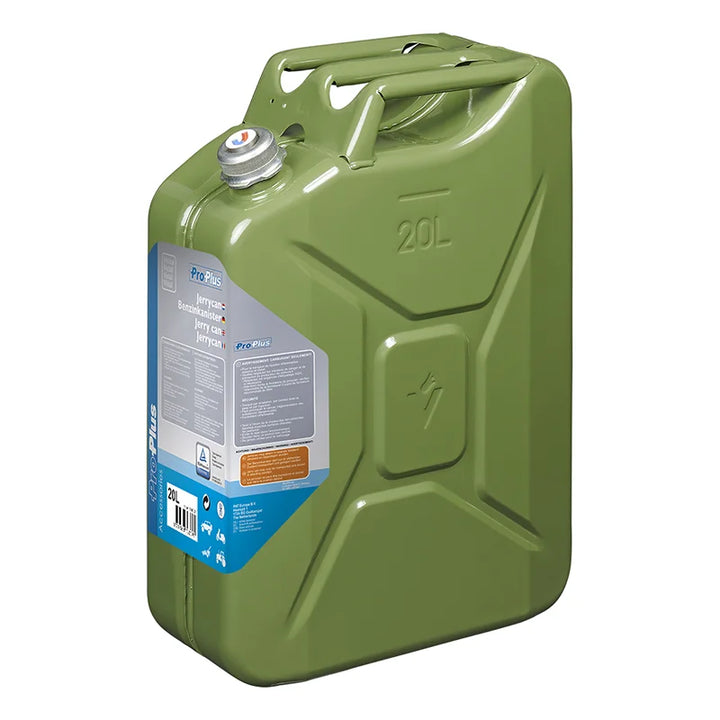 ProPlus Jerrycan 20L metaal groen met magnetische schroefdop UN- &amp; TüV/GS-gekeurd