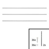 ProPlus Tentrail aluminium 90° 120 x 2,5 cm zelfklevend - set van 3 stuks