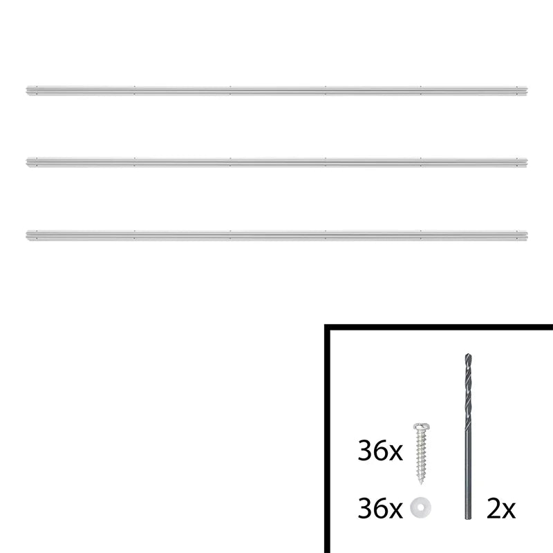 ProPlus Tentrail aluminium 90° 120 x 2,5 cm zelfklevend - set van 3 stuks