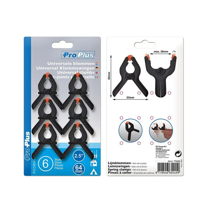 ProPlus Universele klemmen - set van 6 stuks