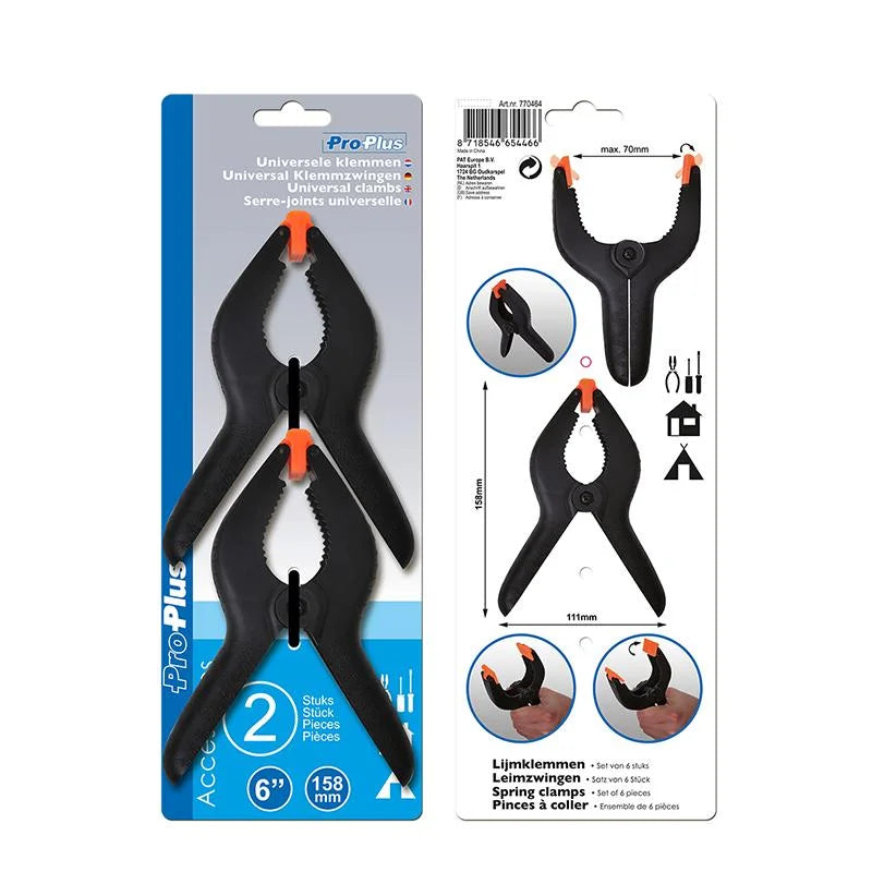 ProPlus Universele klemmen - set van 2 stuks