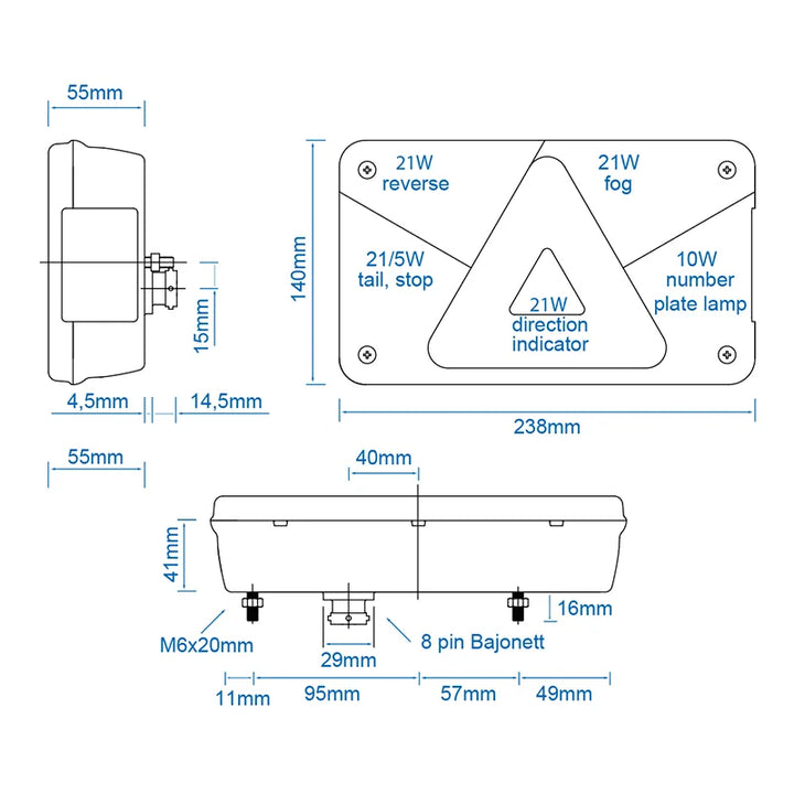 ProPlus Aspöck Multipoint V achterlicht rechts