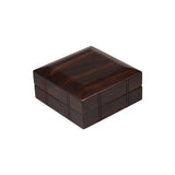 Sigarenset walnut met asbak, mes, rolmes