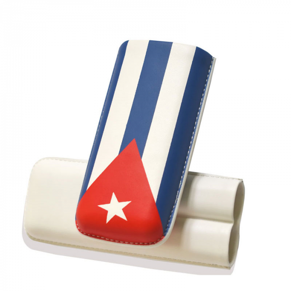 Sig. koker voor 2 sig. Cuba vlag