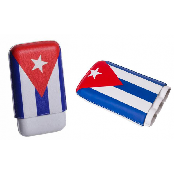 Sigaren koker voor 3 sigaren Cuba Vlag