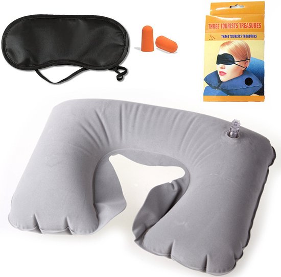 Reisbenodigdheden Set - Nekkussen - Oogmasker - Oordopjes
