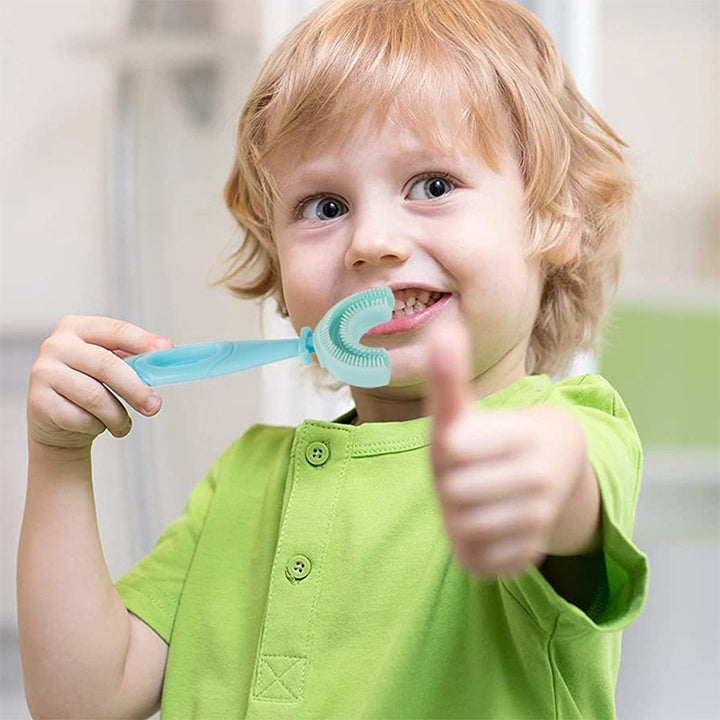 Kindertandenborstel U-Vormig Blauw