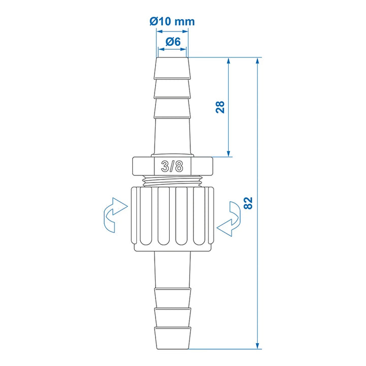 ProPlus Slangtule koppeling 10mm in blister