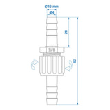 ProPlus Slangtule koppeling 10mm in blister