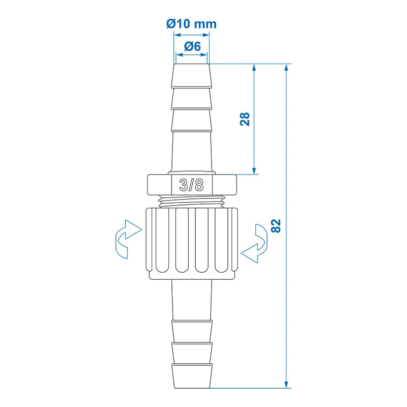 ProPlus Slangtule koppeling 10mm in blister