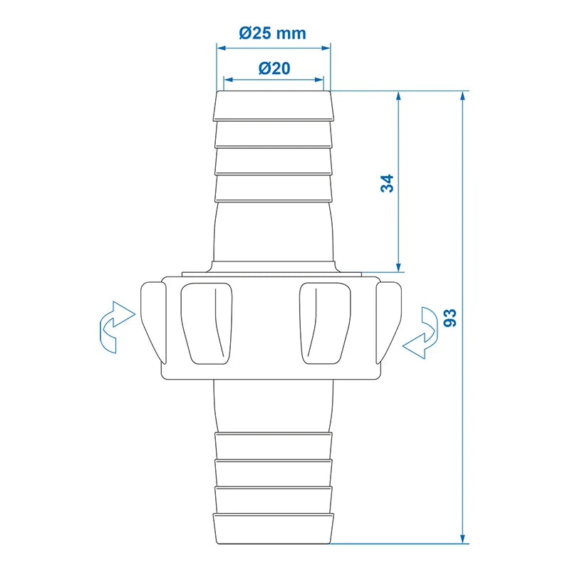 ProPlus Slangtule koppeling 25mm in blister