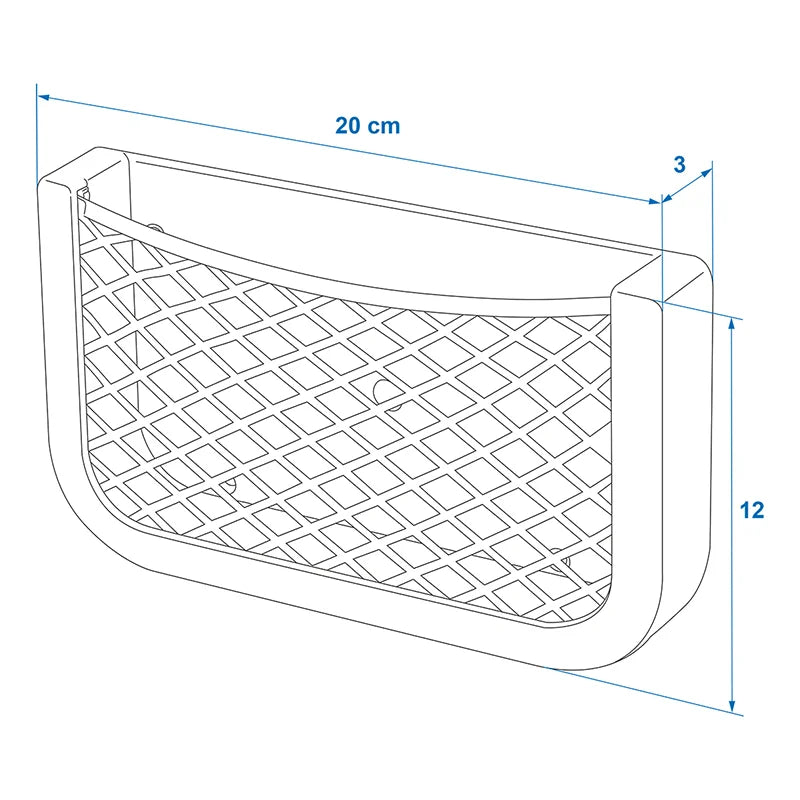 ProPlus Opbergnet 20 x 12 x 3 cm met kunststof frame