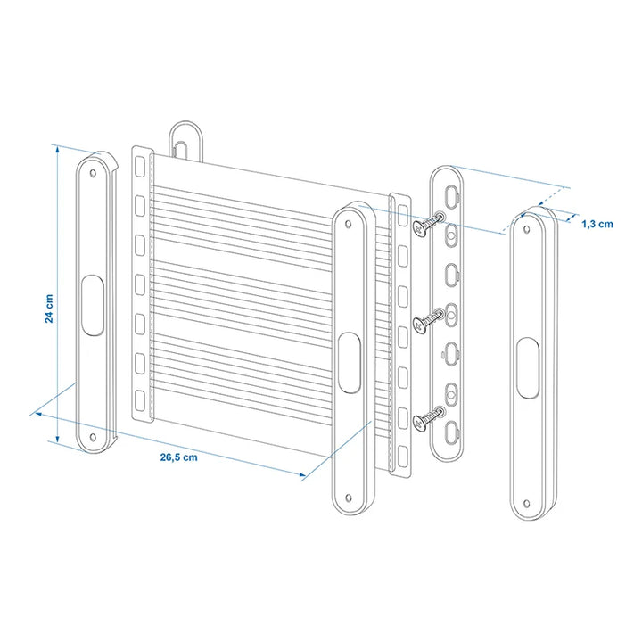 ProPlus Opbergnet elastisch S 24x26,5cm met kunststof bevestiging