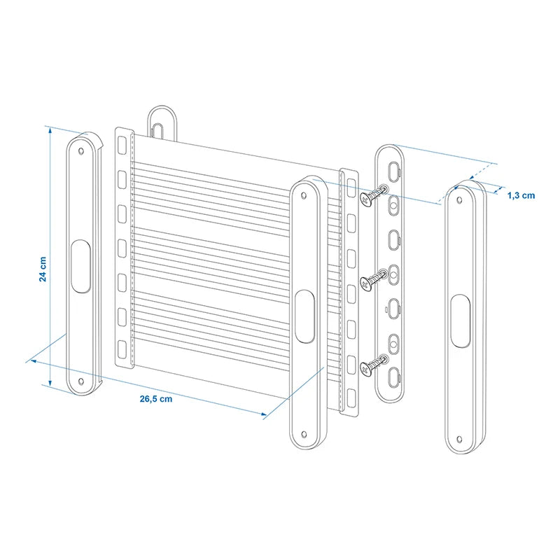 ProPlus Opbergnet elastisch S 24x26,5cm met kunststof bevestiging