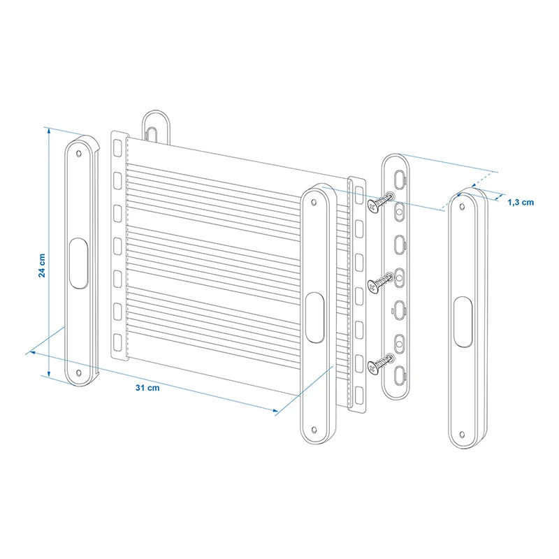 ProPlus Opbergnet elastisch M 31x26,5cm met kunststof bevestiging