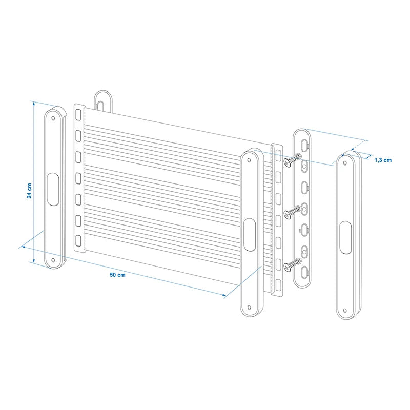 ProPlus Opbergnet elastisch XL 50x26,5cm met kunststof bevestiging