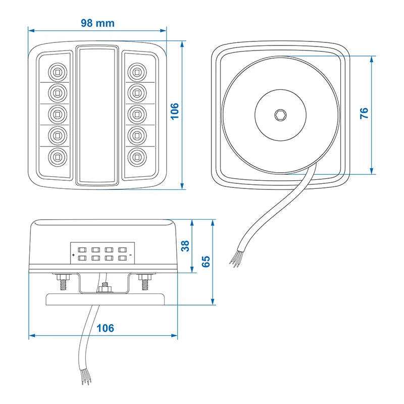 ProPlus Aanhangerverlichtingsset LED met magneten 7,5+2,5M kabel