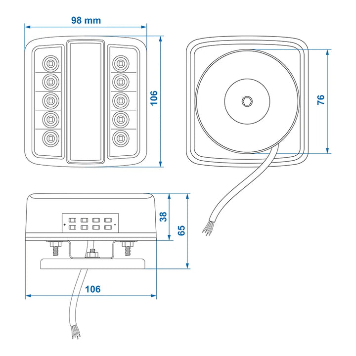 ProPlus Aanhangerverlichtingsset LED met magneten 7,5+2,5M kabel