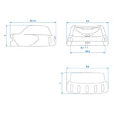 ProPlus Soft Dock voor koppeling blauw 89x66x30mm