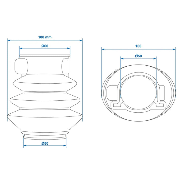 ProPlus Stofhoes voor oplooprem 50/60mm L=125 geschikt voor AL-KO