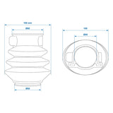 ProPlus Stofhoes voor oplooprem 50/60mm L=125 geschikt voor AL-KO