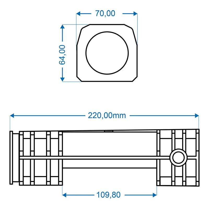 ProPlus Glijlager voor oplooprem 50x(64×66)x220 geschikt voor BPW/ZAF 1.5-2/1.6-3/2.0-2