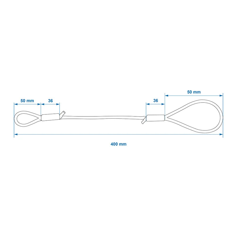 ProPlus Losbreekkabel 40 cm met lussen