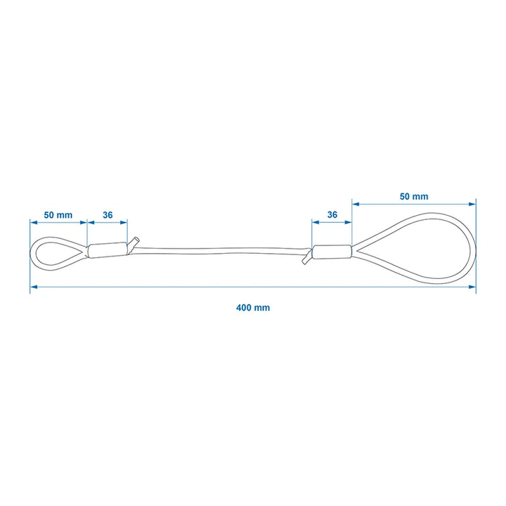 ProPlus Losbreekkabel 40 cm met lussen