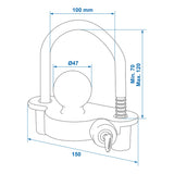 ProPlus Koppelingsslot met cylinderslot in blister