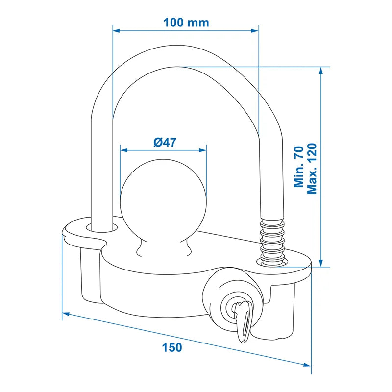 ProPlus Koppelingsslot met cylinderslot in blister