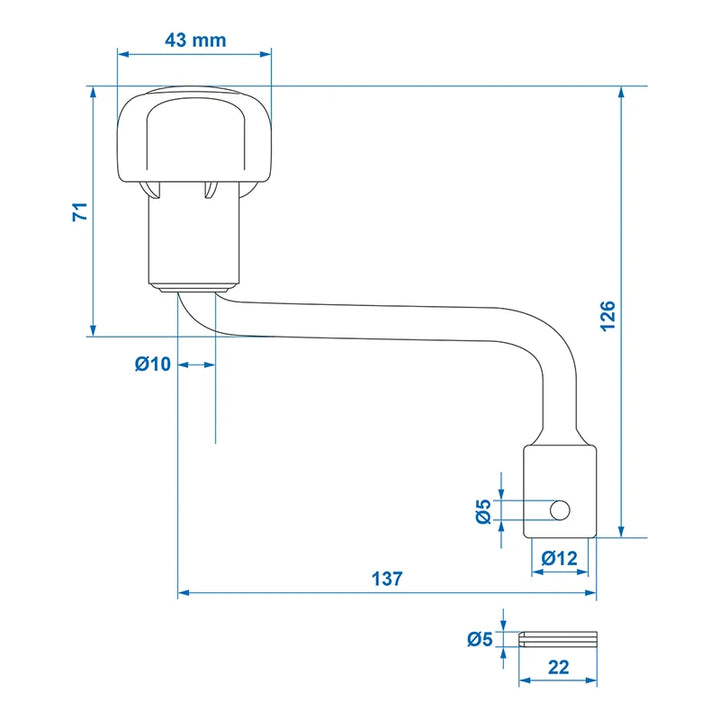 ProPlus Hendel voor neuswiel 48 mm 341501 / 341509