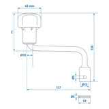 ProPlus Hendel voor neuswiel 48 mm 341501 / 341509