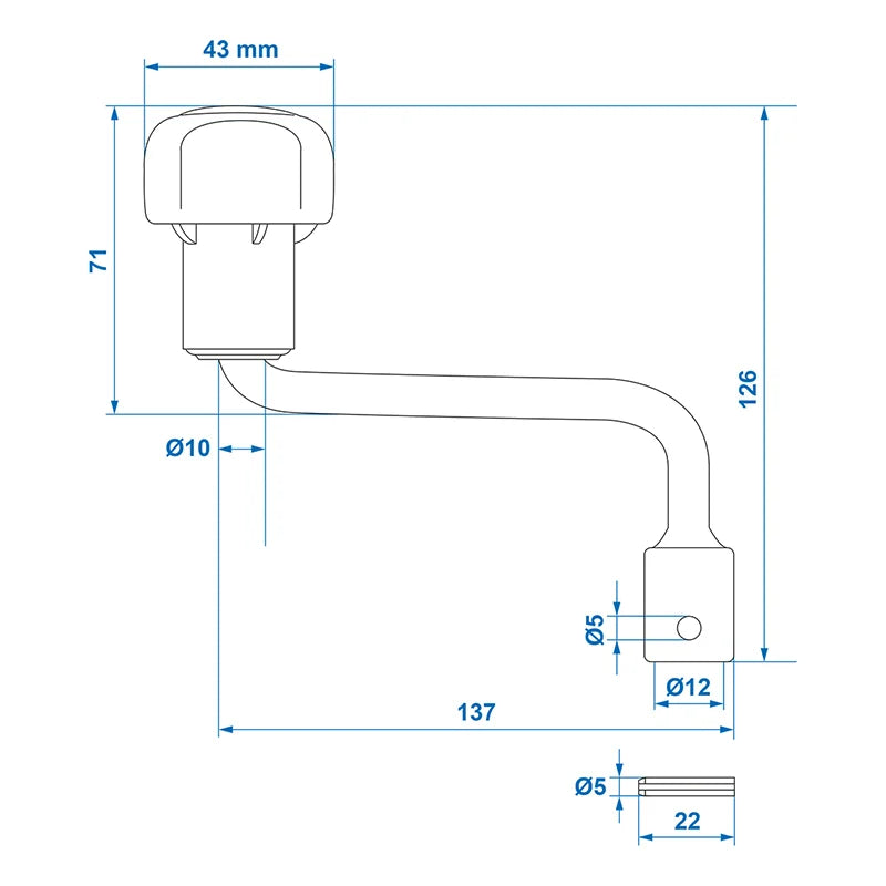 ProPlus Hendel voor neuswiel 48 mm 341501 / 341509