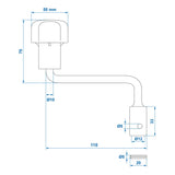 ProPlus Hendel voor neuswiel 48 mm 341503 / 341507