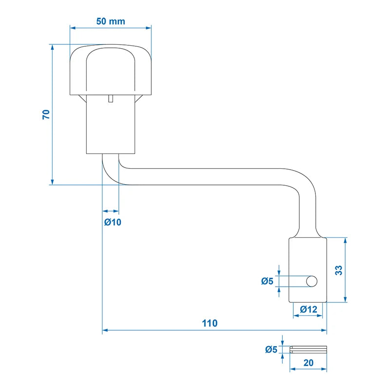 ProPlus Hendel voor neuswiel 48 mm 341503 / 341507