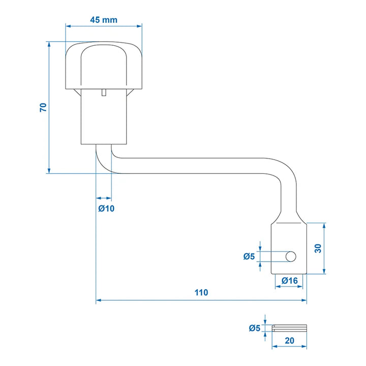 ProPlus Hendel voor neuswiel 60 mm 341505